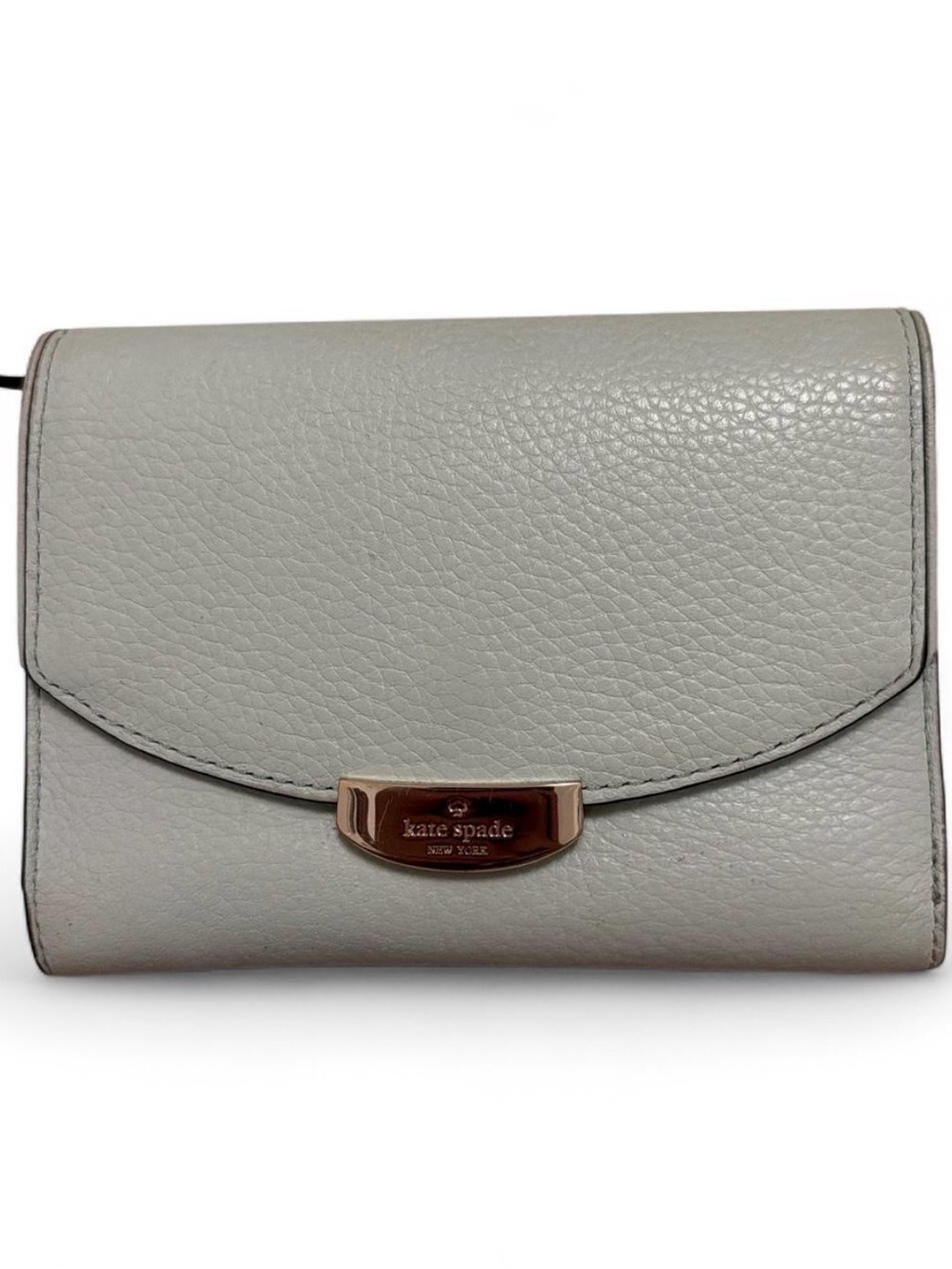 Kate Spade Pebbled Leather Compact Wallet - Mint